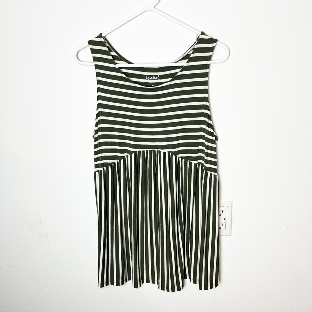 Isabel Maternity by Ingrid & Isabel Olive and Cream Striped Top